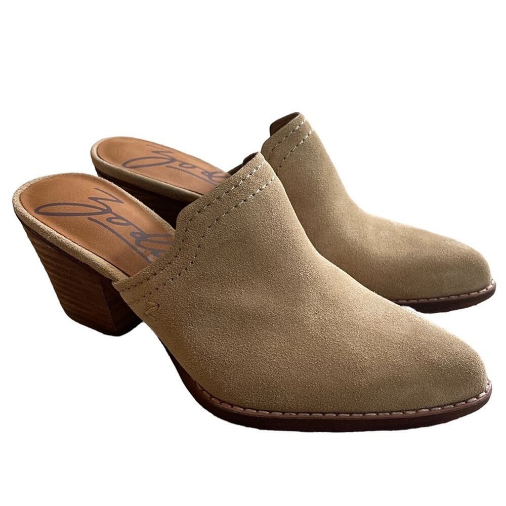 Zodiac ADA Mules Clogs Suede Tan Size 6